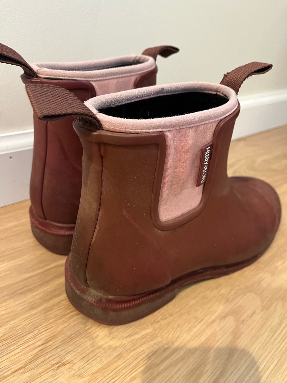Women’s Waterproof Short Rain Boots in Rose Brown